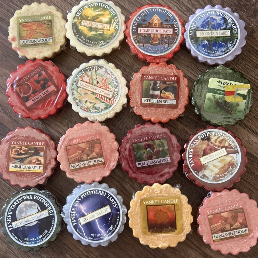 Lot of 16 Yankee Candle Tarts Wax Melts Variety Storm Watch Kitchen Spice